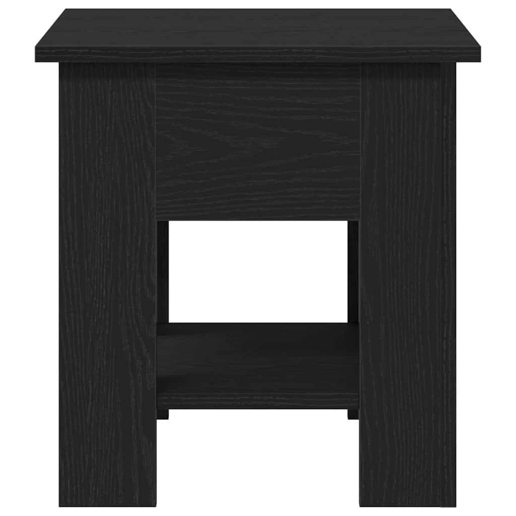 Coffee Table Black Oak 40 x 40 x 42 cm Engineered Wood