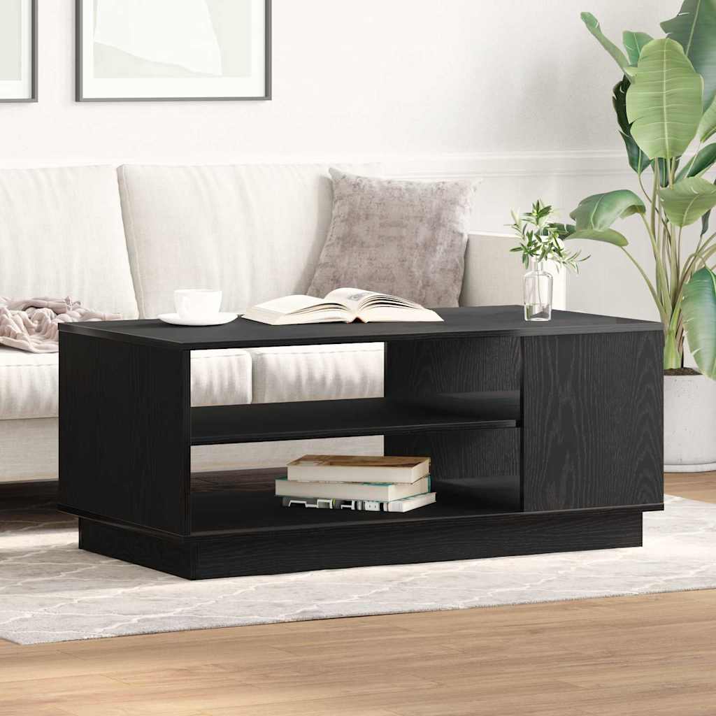 Coffee Table Black Oak 102 x 55 x 43 cm Engineered Wood
