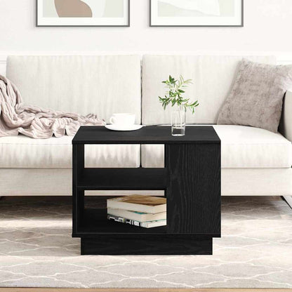 Coffee Table Black Oak 55 x 55 x 42 cm Engineered Wood