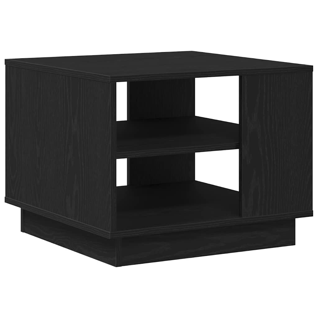 Coffee Table Black Oak 55 x 55 x 42 cm Engineered Wood