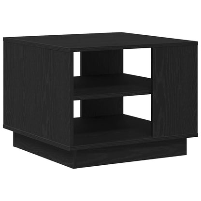 Coffee Table Black Oak 55 x 55 x 42 cm Engineered Wood