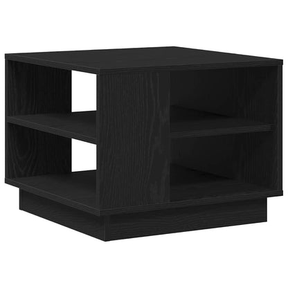Coffee Table Black Oak 55 x 55 x 42 cm Engineered Wood