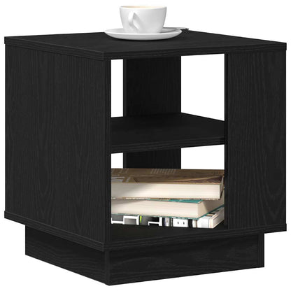 Coffee Table Black Oak 40 x 40 x 43 cm Engineered Wood