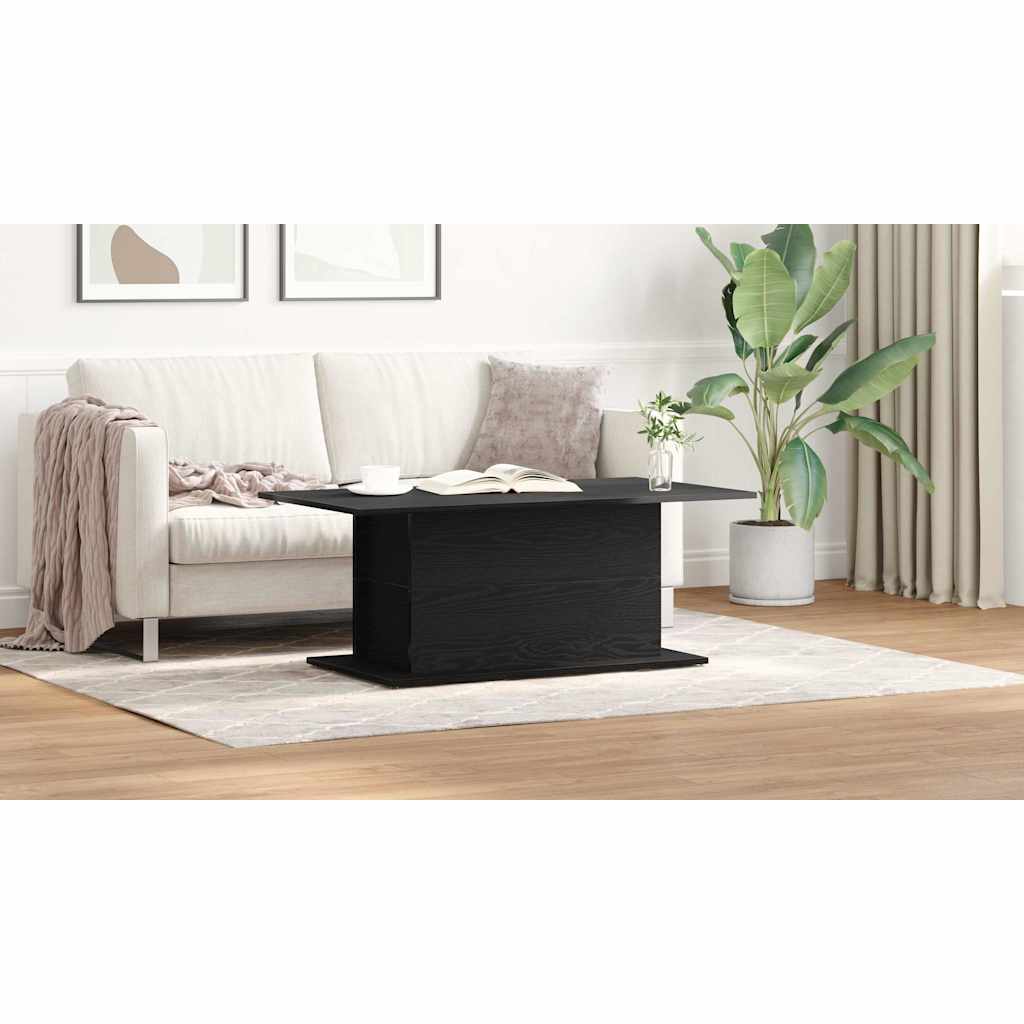 Coffee Table Black Oak 102 x 55.5 x 40 cm Engineered Wood