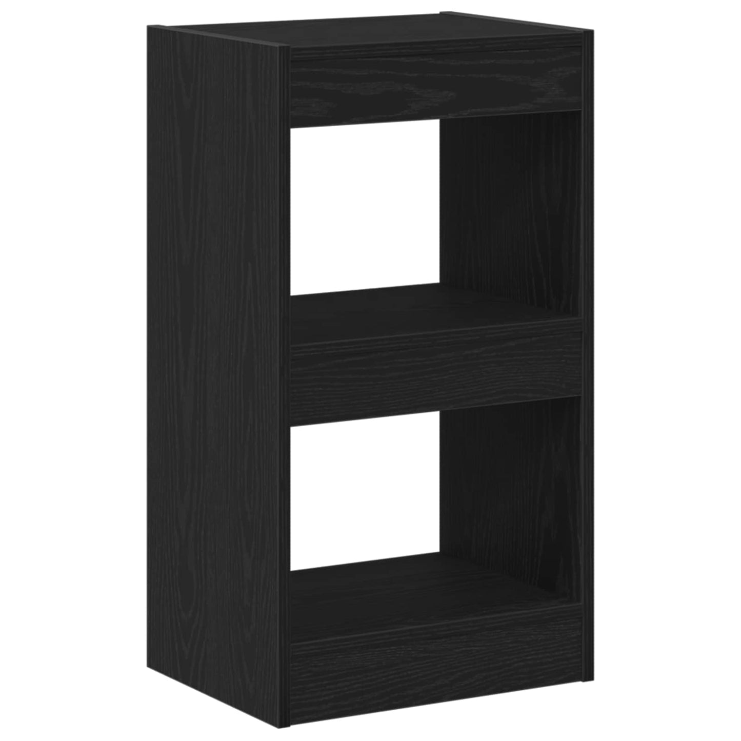 Book Cabinet 2-Tier 40 x 30 x 71.5 cm Engineered Wood Black Oak