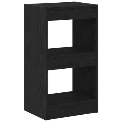 Book Cabinet 2-Tier 40 x 30 x 71.5 cm Engineered Wood Black Oak