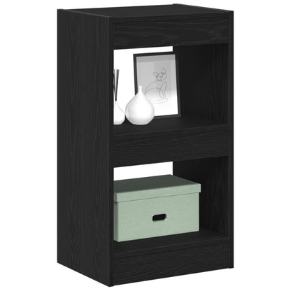 Book Cabinet 2-Tier 40 x 30 x 71.5 cm Engineered Wood Black Oak