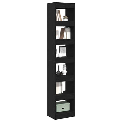 Book Cabinet Black oak 40 x 30 x 198 cm Engineered Wood