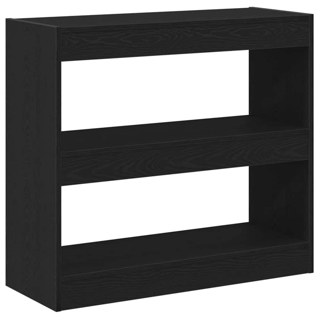 Book Cabinet 2 pcs Black Oak 80 x 30 x 72 cm Engineered Wood
