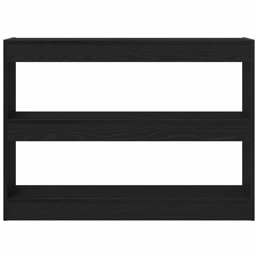 Bookcase Black Oak 100 x 30 x 72 cm Engineered Wood