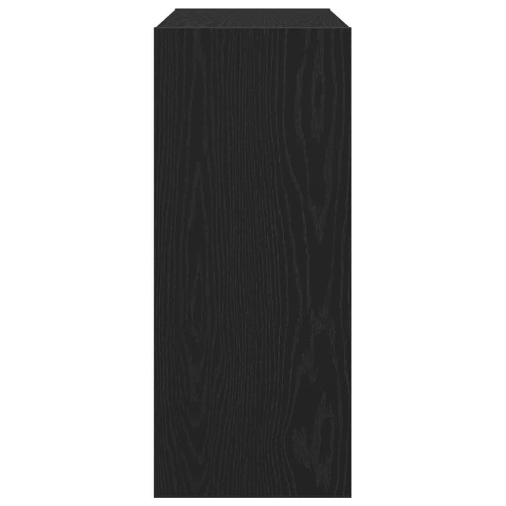 Bookcase 2-Tier 100 x 30 x 72 cm Engineered Wood Black Oak