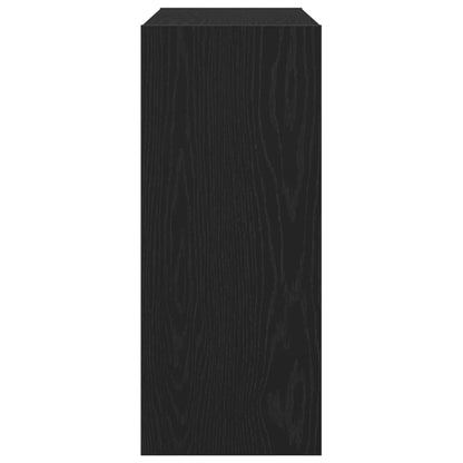 Bookcase 2-Tier 100 x 30 x 72 cm Engineered Wood Black Oak
