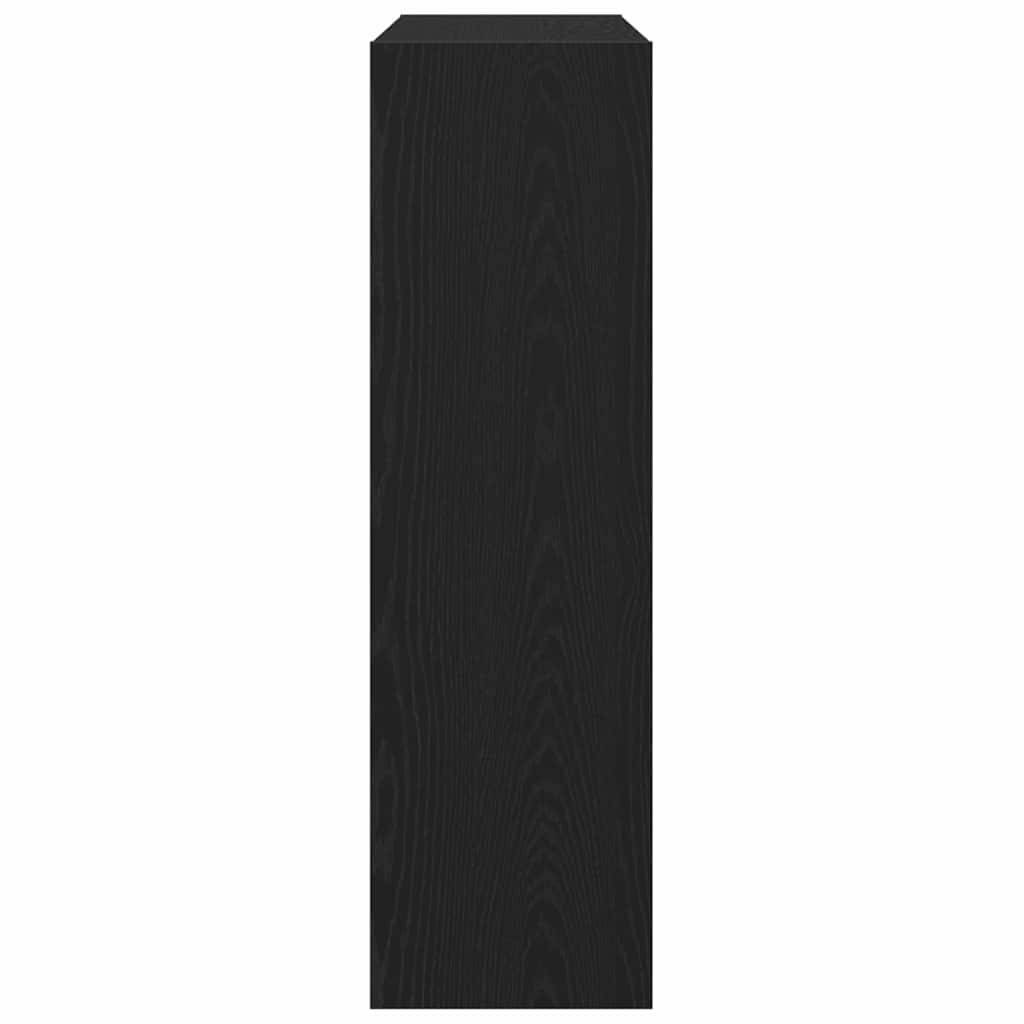 Book Cabinet 3-Tier 100 x 30 x 103 cm Engineered Wood Black Oak