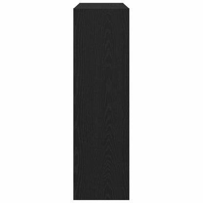 Book Cabinet 3-Tier 100 x 30 x 103 cm Engineered Wood Black Oak