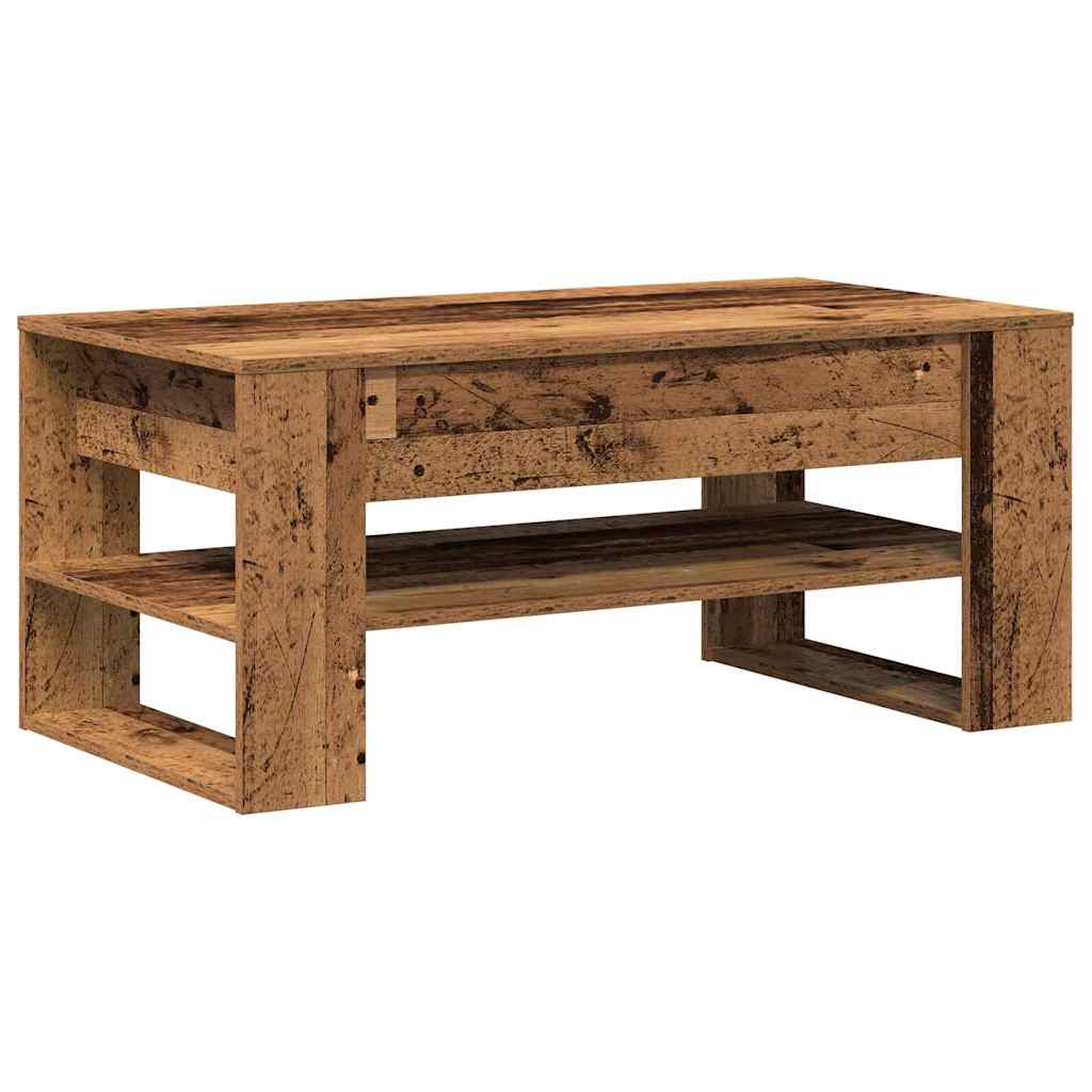 Coffee Table Old Wood 102 x 55 x 45 cm Engineered Wood
