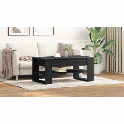 Coffee Table Black Oak 102 x 55 x 45 cm Engineered Wood