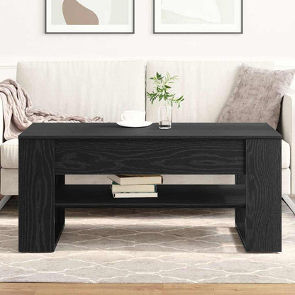 Coffee Table Black Oak 102 x 55 x 45 cm Engineered Wood