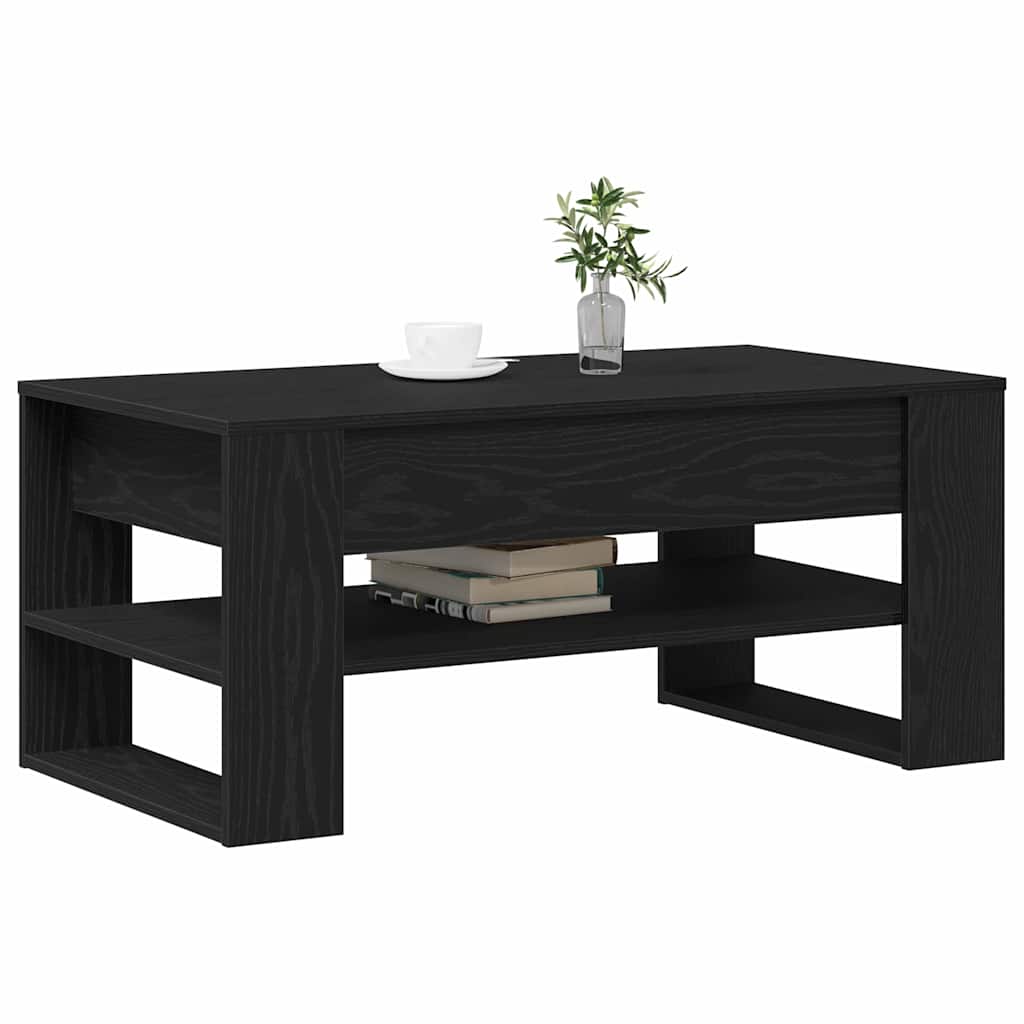Coffee Table Black Oak 102 x 55 x 45 cm Engineered Wood