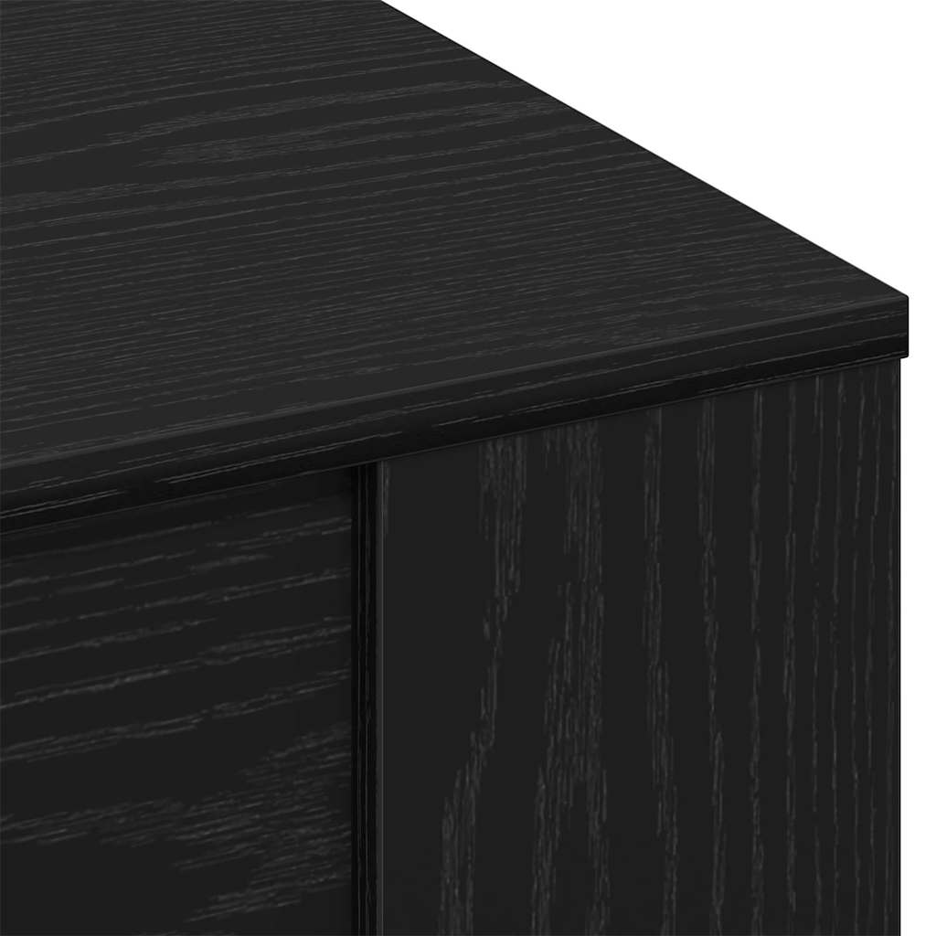 Coffee Table Black Oak 55.5 x 55 x 45 cm Engineered Wood