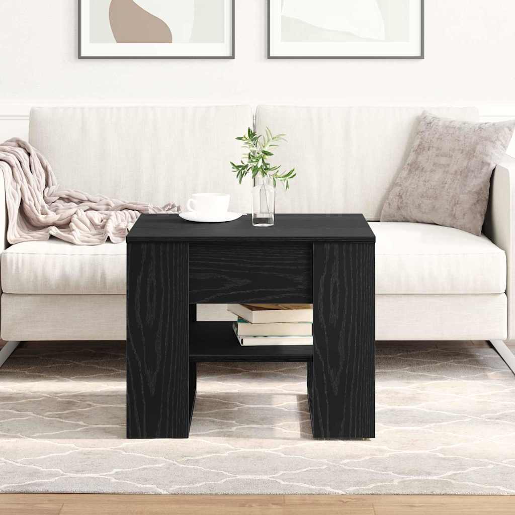 Coffee Table Black Oak 55.5 x 55 x 45 cm Engineered Wood