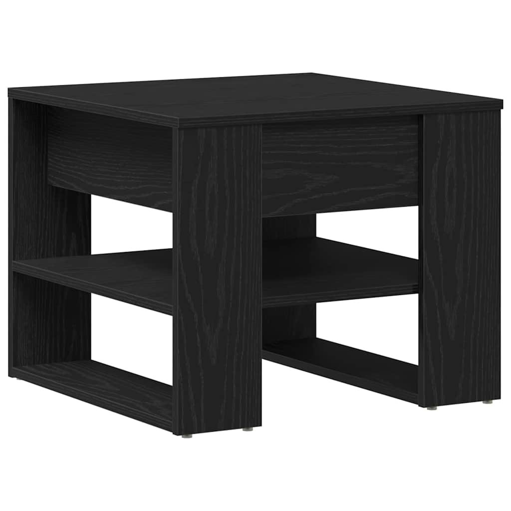 Coffee Table Black Oak 55.5 x 55 x 45 cm Engineered Wood