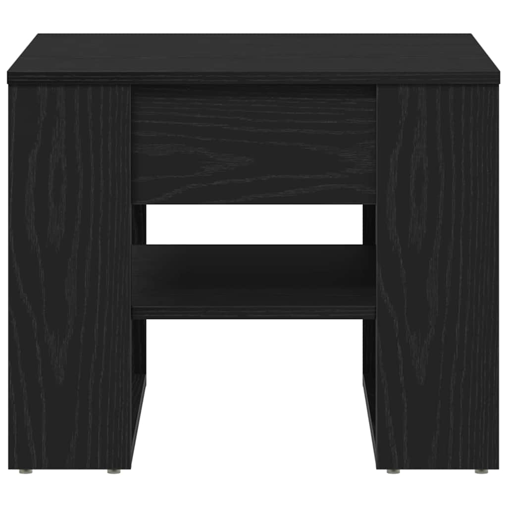 Coffee Table Black Oak 55.5 x 55 x 45 cm Engineered Wood