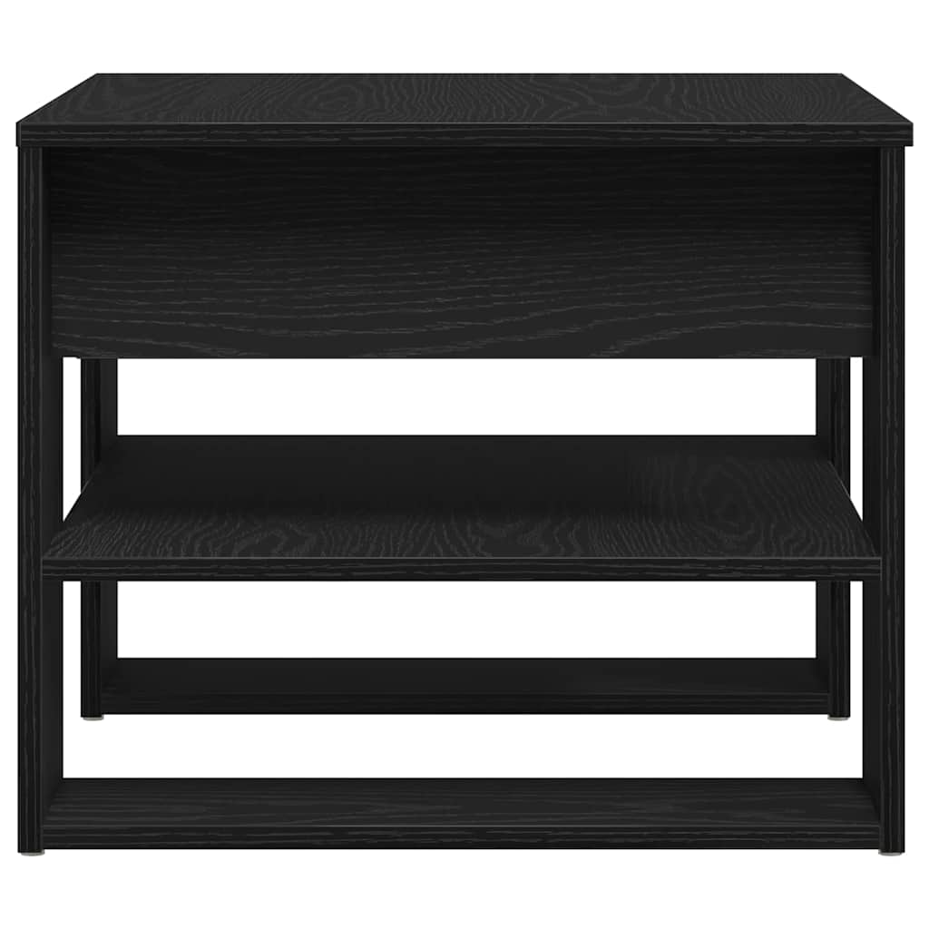 Coffee Table Black Oak 55.5 x 55 x 45 cm Engineered Wood