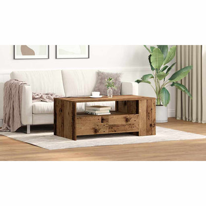 Coffee Table Old Wood 102 x 55 x 43.5 cm Engineered Wood
