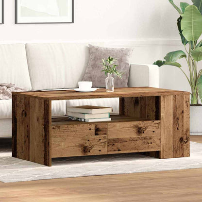 Coffee Table Old Wood 102 x 55 x 43.5 cm Engineered Wood