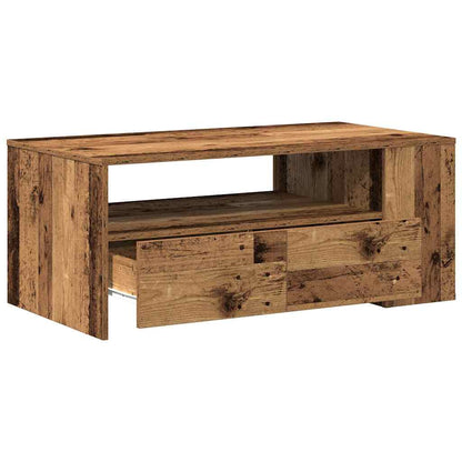 Coffee Table Old Wood 102 x 55 x 43.5 cm Engineered Wood