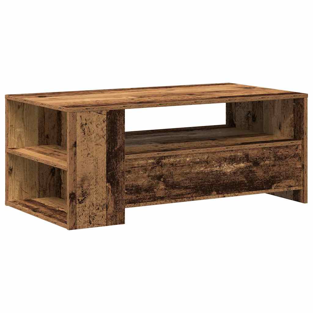 Coffee Table Old Wood 102 x 55 x 43.5 cm Engineered Wood