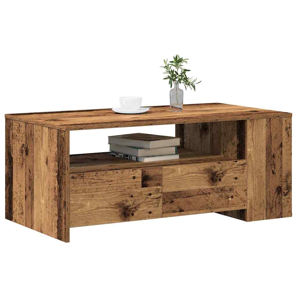Coffee Table Old Wood 102 x 55 x 43.5 cm Engineered Wood
