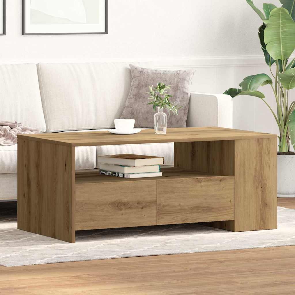 Coffee Table Artisan Oak 102 x 55 x 43.5 cm Engineered Wood