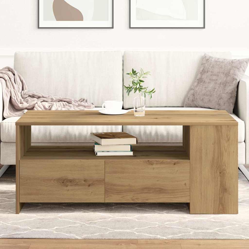 Coffee Table Artisan Oak 102 x 55 x 43.5 cm Engineered Wood