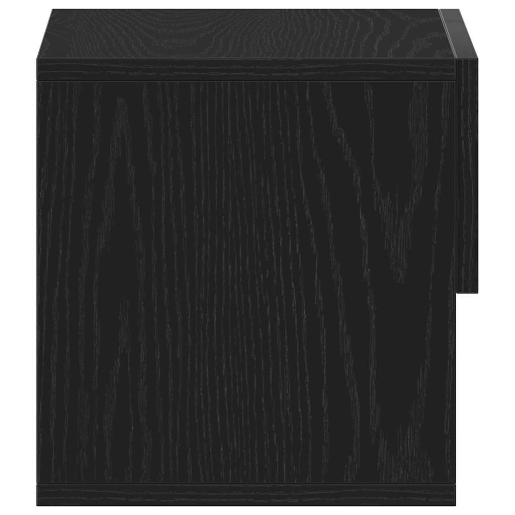 Bedside Cabinet Black Oak 46 x 30 x 30 cm Engineered Wood