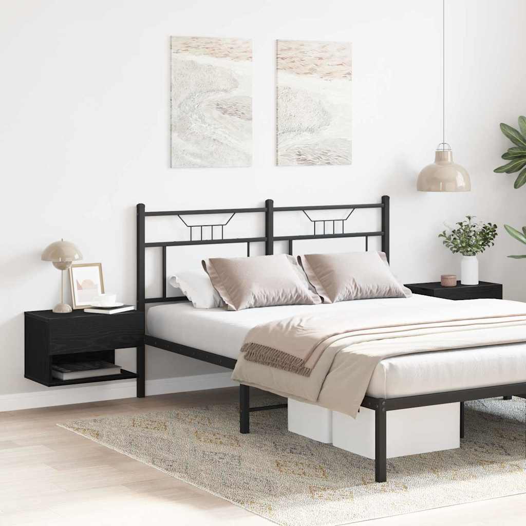 Bedside Cabinet 2 pcs Black Oak 46 x 30 x 30 cm Engineered Wood