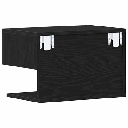 Bedside Cabinet 2 pcs Black Oak 46 x 30 x 30 cm Engineered Wood