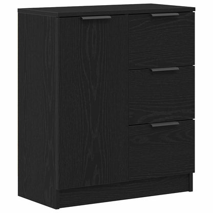 Sideboard with Drawer Black Oak 60 x 30 x 70 cm Engineered Wood