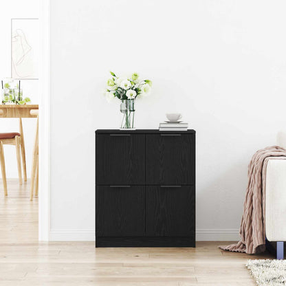 Sideboard Black Oak 60 x 30 x 70 cm Engineered Wood