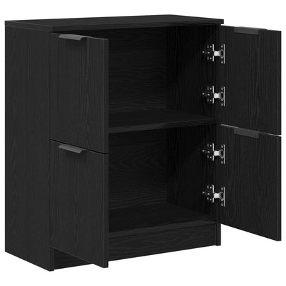 Sideboard Black Oak 60 x 30 x 70 cm Engineered Wood