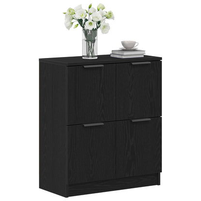 Sideboard Black Oak 60 x 30 x 70 cm Engineered Wood