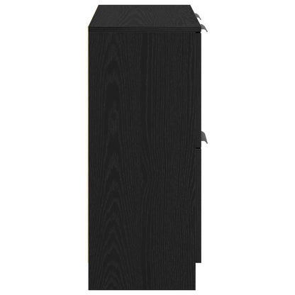 Sideboard Black Oak 60 x 30 x 70 cm Engineered Wood