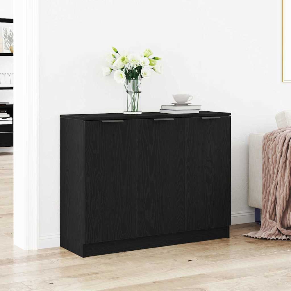 Sideboard Black Oak 90.5 x 30 x 70 cm Engineered Wood