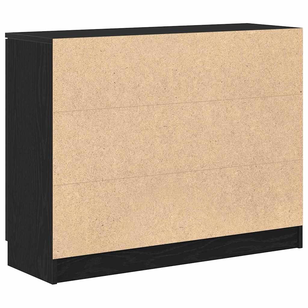 Sideboard Black Oak 90.5 x 30 x 70 cm Engineered Wood
