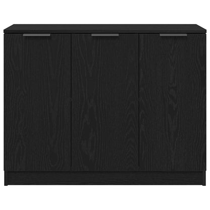 Sideboard Black Oak 90.5 x 30 x 70 cm Engineered Wood