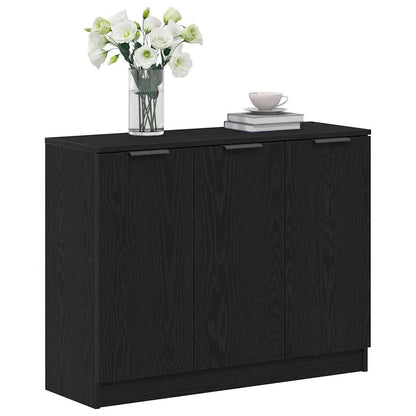 Sideboard Black Oak 90.5 x 30 x 70 cm Engineered Wood