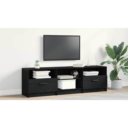 TV Cabinet Black Oak 150 x 33.5 x 45 cm Engineered Wood