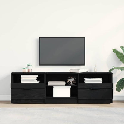 TV Cabinet Black Oak 150 x 33.5 x 45 cm Engineered Wood