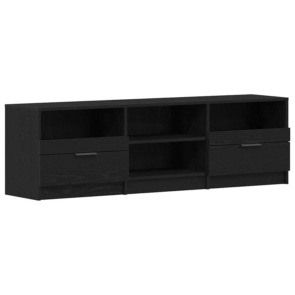 TV Cabinet 150 x 33.5 x 45 cm Black Oak Engineered Wood