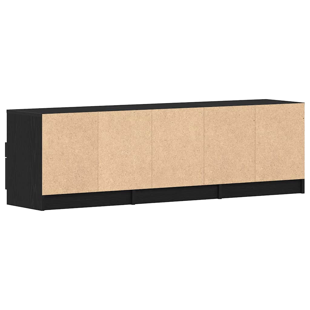 TV Cabinet Black Oak 150 x 33.5 x 45 cm Engineered Wood